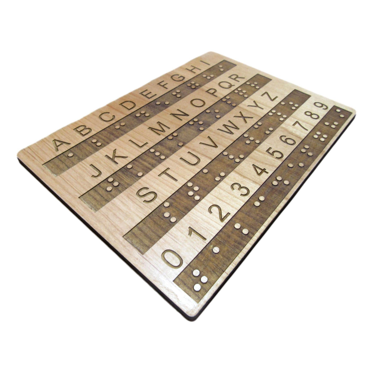 Tactile Braille Alphabet and Number Board with Raised Dots