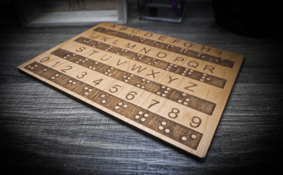 Tactile Braille Alphabet And Number Board With Raised Dots Creative Escape Rooms