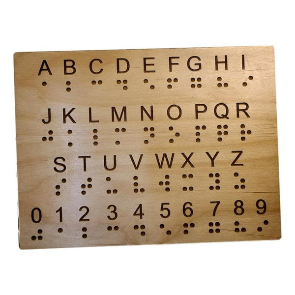 Tactile Braille Alphabet And Number Board With Raised Dots Creative Escape Rooms